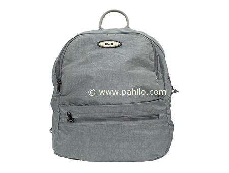 Grey Solid Korean Backpack - (Unisex)