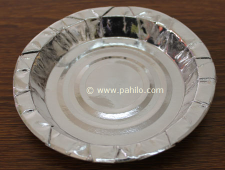 Silver coated paper plate